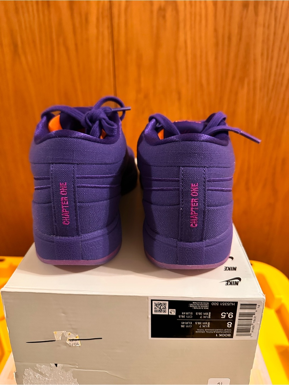 Nike Book 1 "Sunset" HJ5351-500 Court Purple/Total Orange Men's Low Top 2024 - Picture 9 of 14